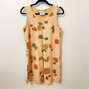 Vintage Fresh Produce Fruit Dress S